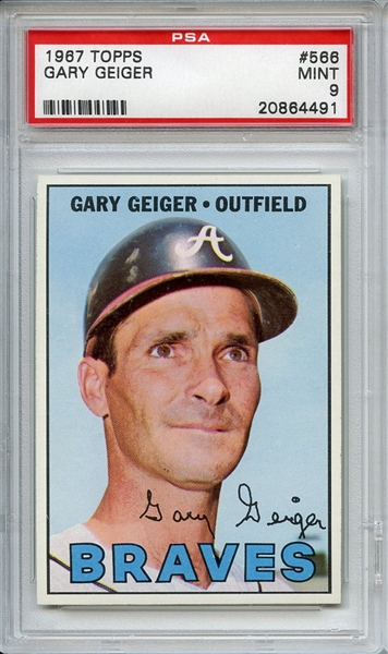 1967 Topps 566 Gary Geiger PSA MINT 9