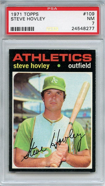1971 Topps 109 Steve Hovley PSA NM 7