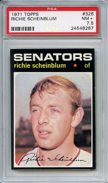 1971 Topps 326 Richie Scheinblum PSA NM+ 7.5