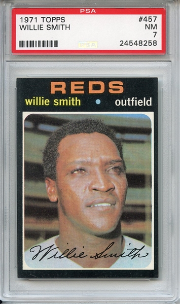 1971 Topps 457 Willie Smith PSA NM 7