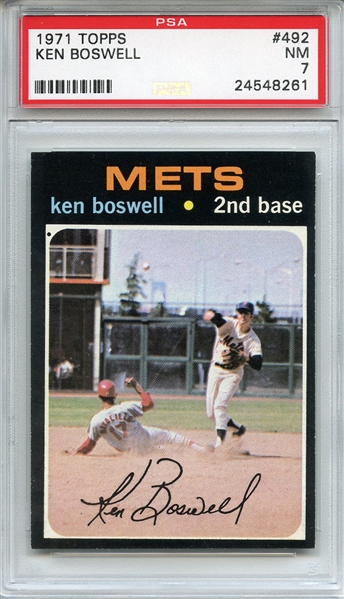 1971 Topps 492 Ken Boswell PSA NM 7