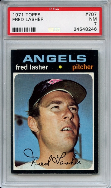 1971 Topps 707 Fred Lasher PSA NM 7