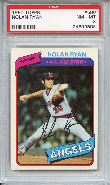 1980 Topps 580 Nolan Ryan PSA NM-MT 8