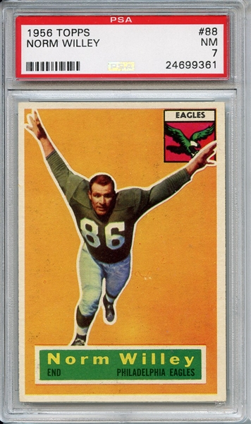 1956 Topps 88 Norm Willey PSA NM 7