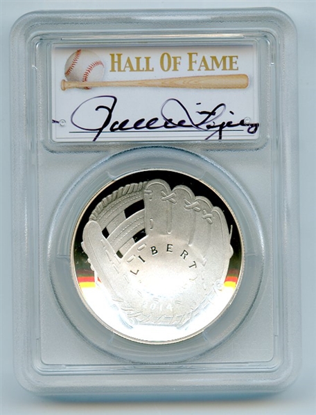 2014 P $1 Baseball HOF Silver Commemorative Signed by Rollie Fingers PCGS PR70DCAM 