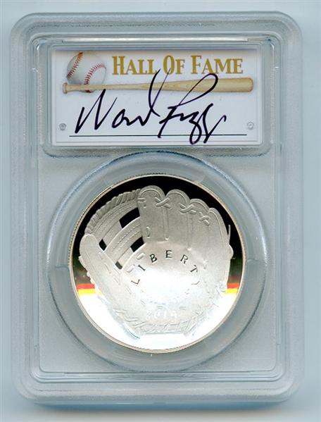 2014 P $1 Baseball HOF Silver Commemorative Signed by Wade Boggs PCGS PR70DCAM 