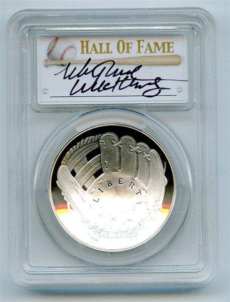 2014 P $1 Baseball HOF Silver Commemorative Signed by Mitch Williams PCGS PR70DCAM 