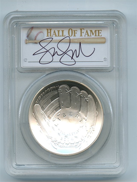 2014 P $1 Baseball HOF Silver Commemorative Signed by Jennie Finch PCGS MS70