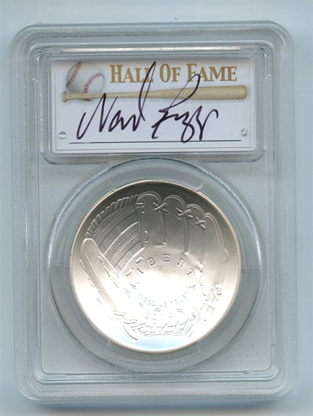 2014 P $1 Baseball HOF Silver Commemorative Signed by Wade Boggs PCGS MS70
