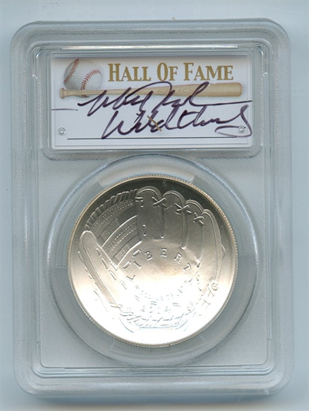 2014 P $1 Baseball HOF Silver Commemorative Signed by Mitch Williams PCGS MS70