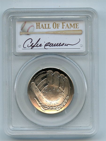 2014 D 50C Baseball HOF Clad Commemorative Signed by Andre Dawson PCGS MS70 First Strike