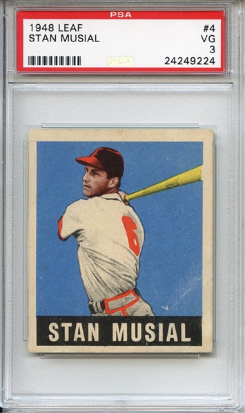 1948 Leaf 4 Stan Musial RC PSA VG 3