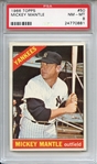 1966 Topps 50 Mickey Mantle PSA NM-MT 8