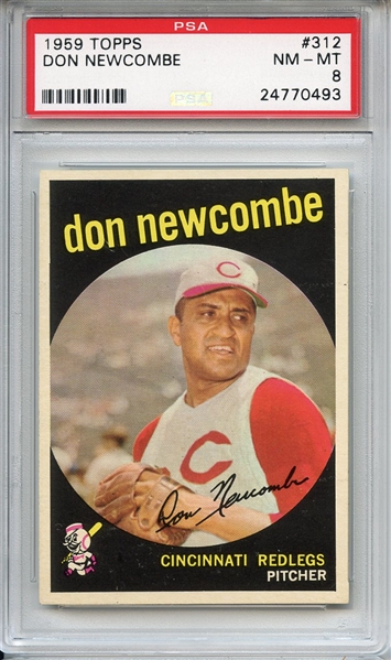1959 Topps 312 Don Newcombe PSA NM-MT 8