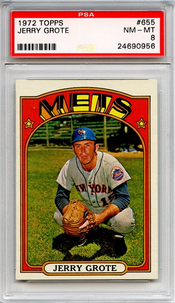 1972 Topps 655 Jerry Grote PSA NM-MT 8