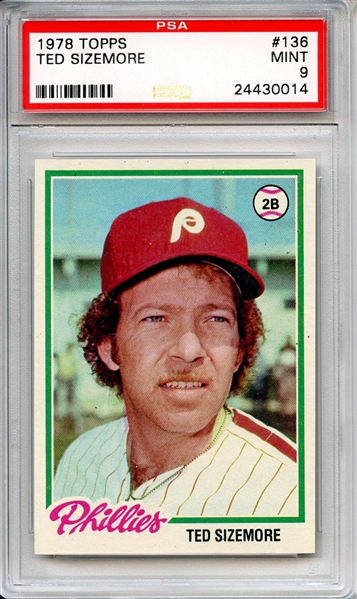 1978 Topps 136 Ted Sizemore PSA MINT 9