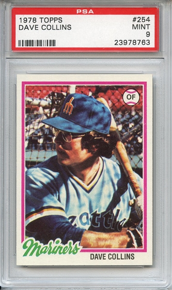 1978 Topps 254 Dave Collins PSA MINT 9