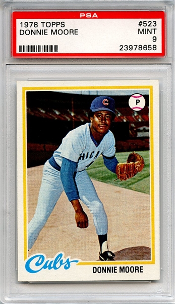1978 Topps 523 Donnie Moore PSA MINT 9