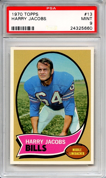 1970 Topps 13 Harry Jacobs PSA MINT 9