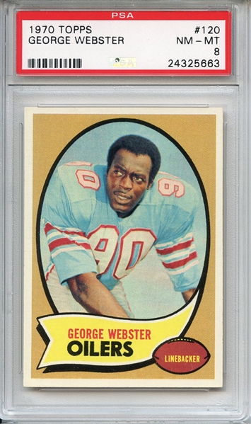 1970 Topps 120 George Webster PSA NM-MT 8
