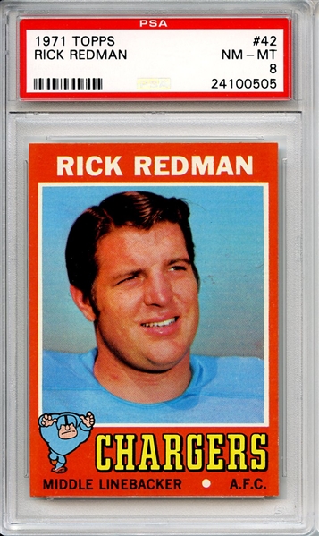 1971 Topps 42 Rick Redman PSA NM-MT 8