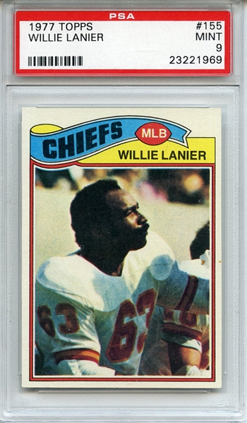 1977 Topps 155 Willie Lanier PSA MINT 9