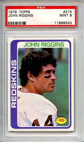 1978 Topps 215 John Riggins PSA MINT 9