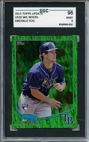 2013 Topps Update Emerald Foil US26 Wil Myers RC SGC MINT 96 / 9