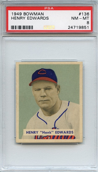 1949 Bowman 136 Henry Edwards PSA NM-MT 8