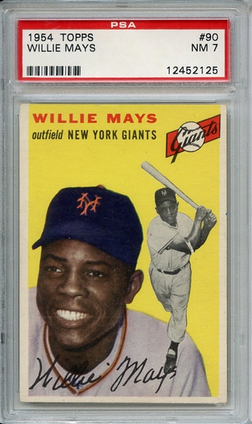 1954 Topps 90 Willie Mays PSA NM 7