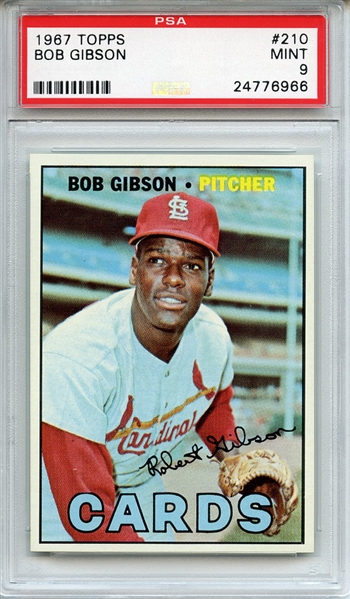 1967 Topps 210 Bob Gibson PSA MINT 9