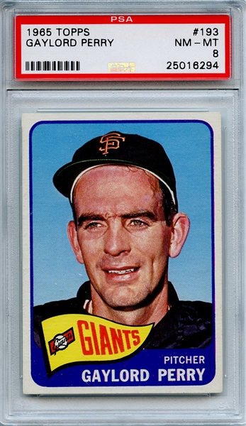 1965 Topps 193 Gaylord Perry PSA NM-MT 8