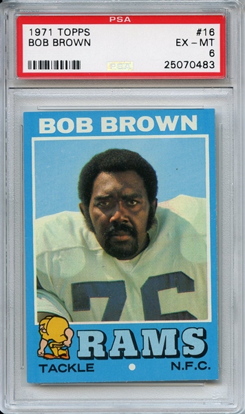 1971 Topps 16 Bob Brown PSA EX-MT 6