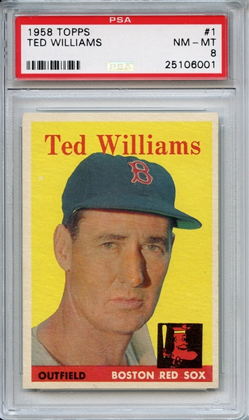 1958 Topps 1 Ted Williams PSA NM-MT 8