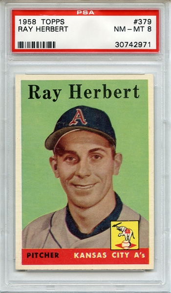 1958 Topps 379 Ray Herbert PSA NM-MT 8
