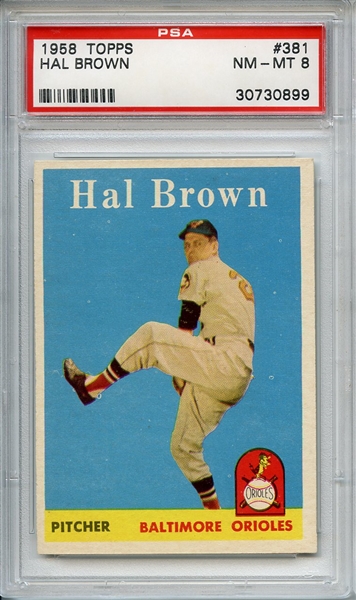 1958 Topps 381 Hal Brown PSA NM-MT 8