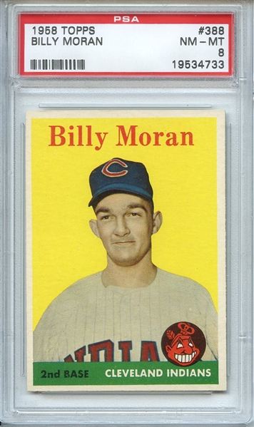 1958 Topps 388 Billy Moran PSA NM-MT 8