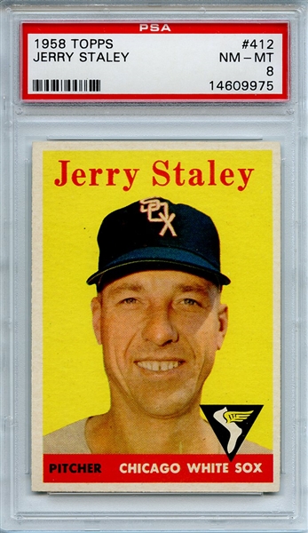 1958 Topps 412 Jerry Staley PSA NM-MT 8