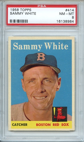1958 Topps 414 Sammy White PSA NM-MT 8