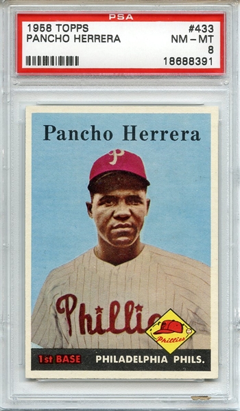 1958 Topps 433 Pancho Herrera PSA NM-MT 8