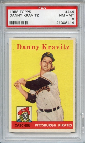 1958 Topps 444 Danny Kravitz PSA NM-MT 8
