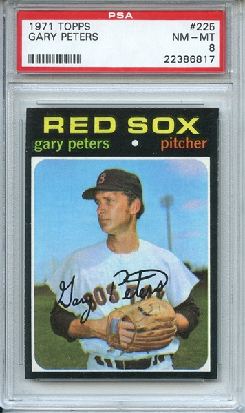 1971 Topps 225 Gary Peters PSA NM-MT 8