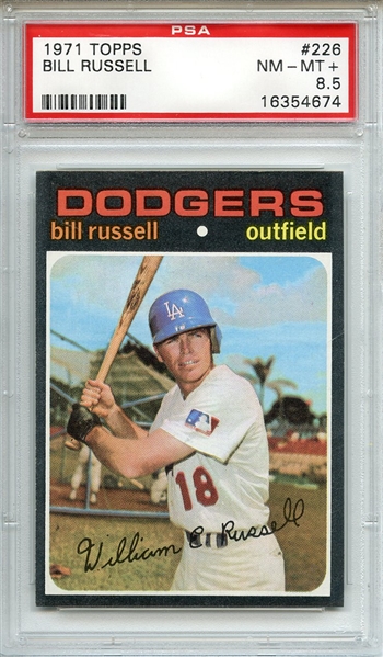 1971 Topps 226 Bill Russell PSA NM-MT+ 8.5