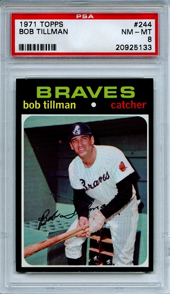 1971 Topps 244 Bob Tillman PSA NM-MT 8
