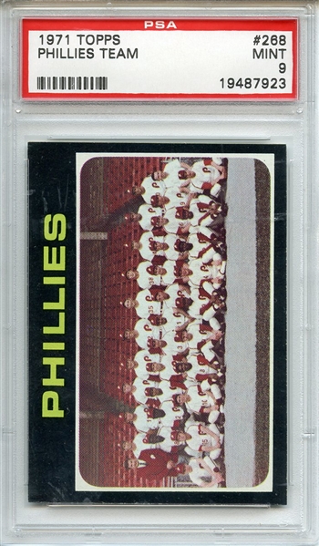 1971 Topps 268 Philadelphia Phillies Team PSA MINT 9