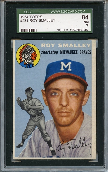 1954 Topps 231 Roy Smalley SGC NM 84 / 7