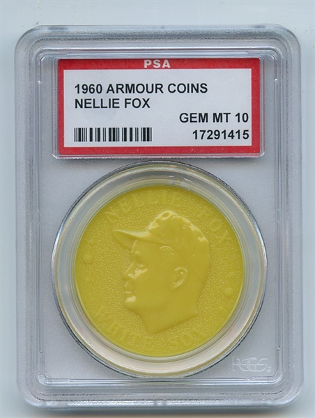 1960 Armour Coins Yellow Nellie Fox PSA GEM MT 10