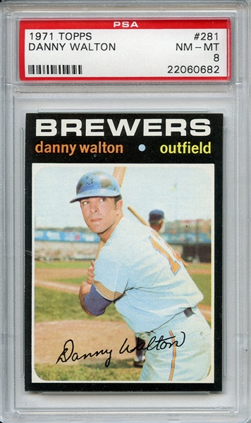 1971 Topps 281 Danny Walton PSA NM-MT 8