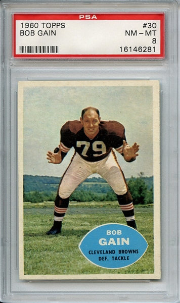 1960 Topps 30 Bob Gain PSA NM-MT 8