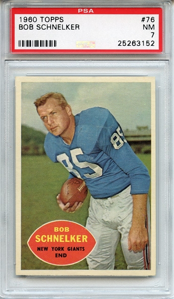 1960 Topps 76 Bob Schnelker PSA NM 7